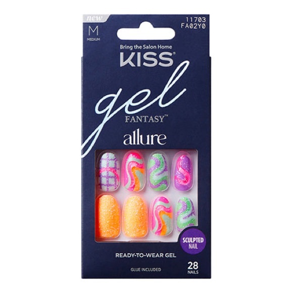 Kiss Other - 🚨Get 2 for $18 🚨 KISS Gel Fantasy Allure Sculpted Nails - Orange, Pink, Purple